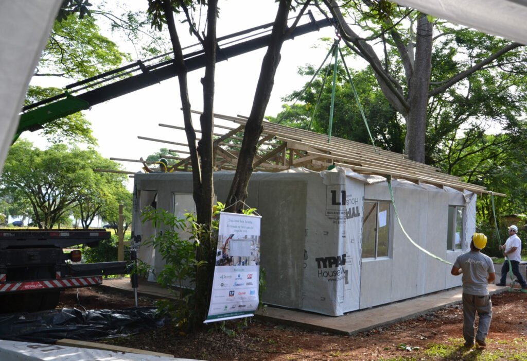 Casa sustentavel de dois quartos foi construida em menos de tres horas a um custo de 28 mil reais