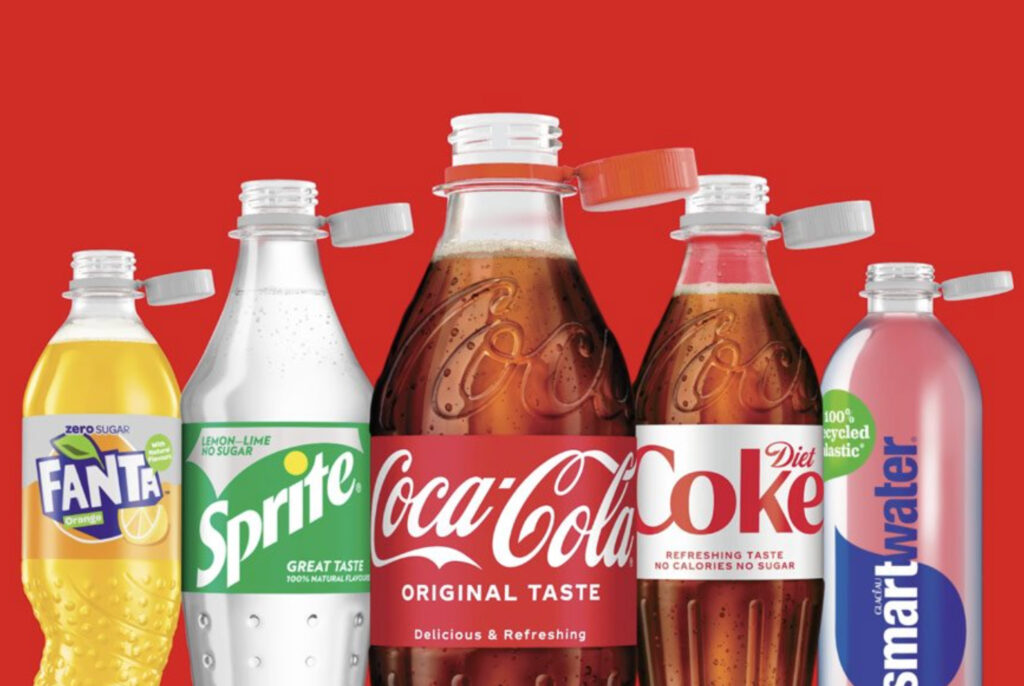 Coca-cola cria novo design de tampa para suas garrafas que facilita a reciclagem