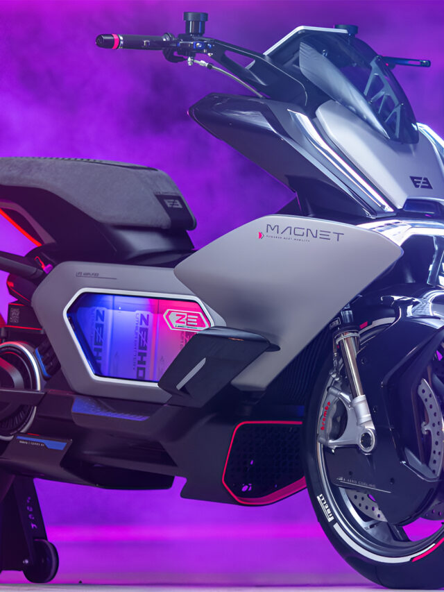 Scooter elétrica futurista possui 200 quilômetros de autonomia a alcança uma velocidade máxima de 150 km/h