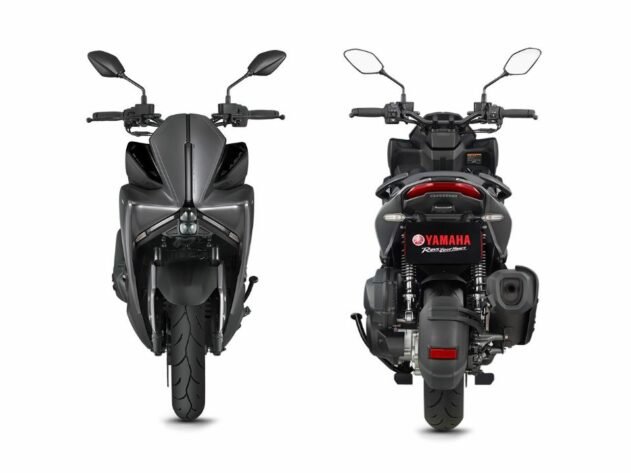 scooter super economica da Yamaha com luzes de led que muda de cor controle de tracao freios ABS e uma serie de outros itens tecnologicos