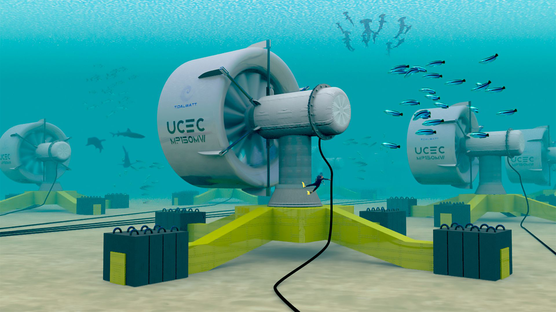 Startup brasileira cria turbina de energia renovável submersa que gera 3 vezes mais eletricidade e mede apenas 3 metros de diâmetro
