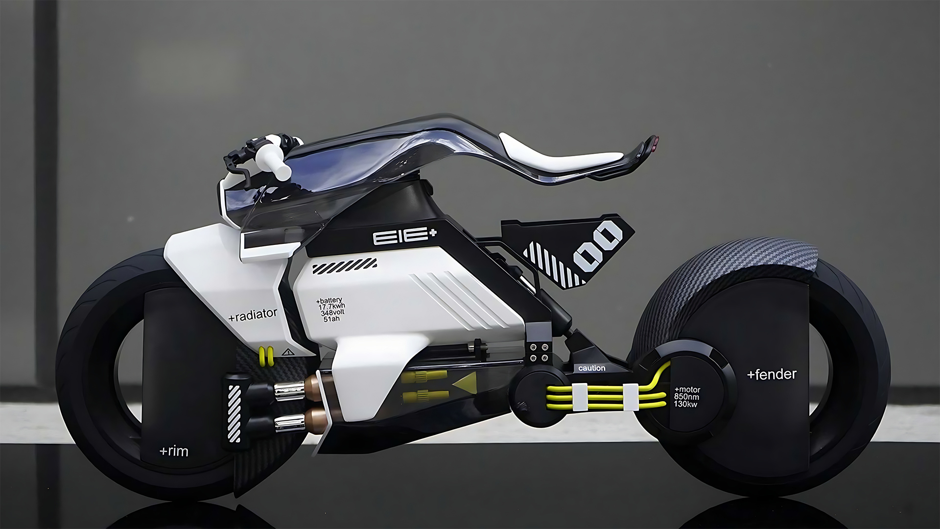 Essa moto elétrica futurista pode ajustar ao tamanho e altura do piloto para oferecer mais conforto e segurança