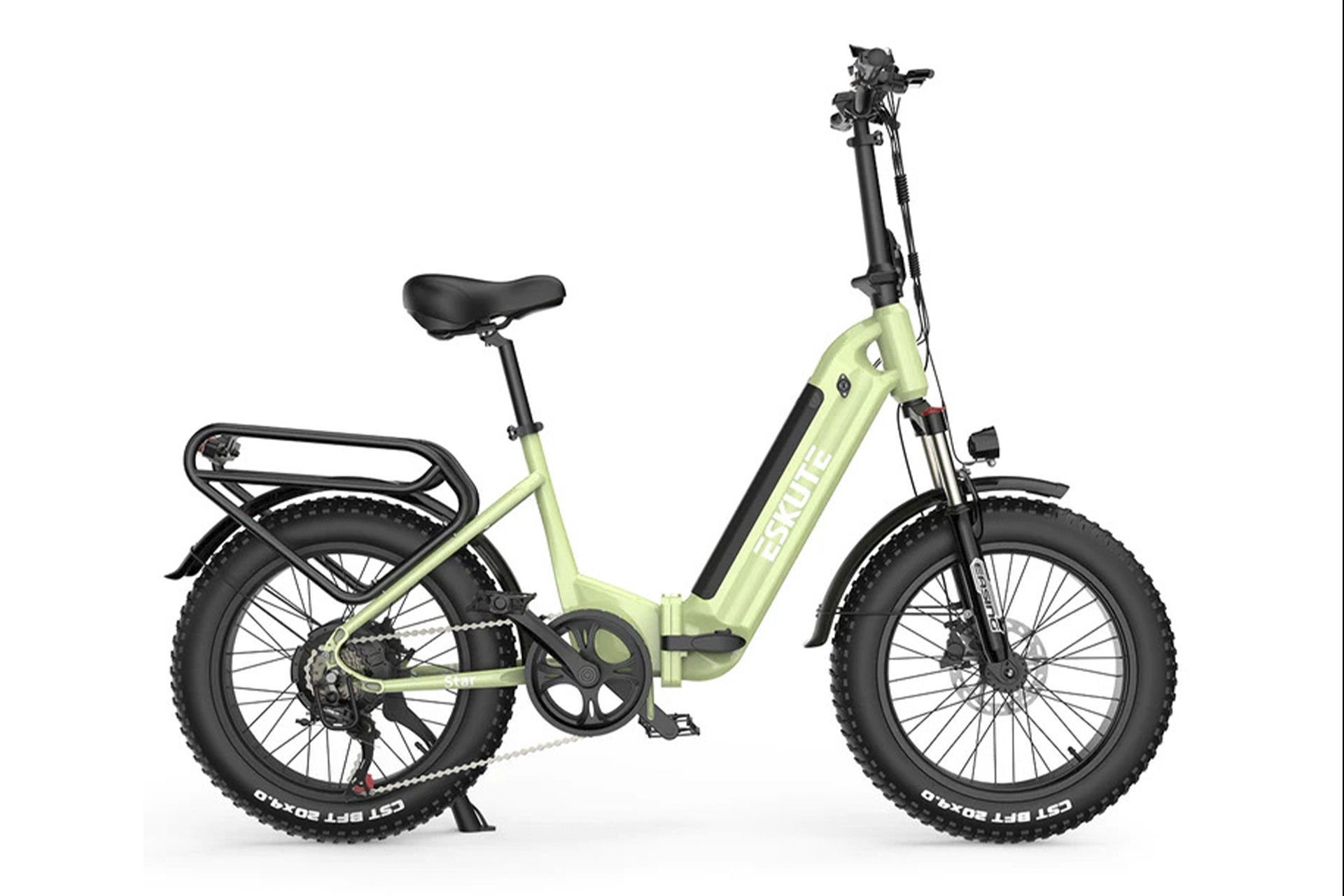 Bicicleta elétrica dobrável da Eskute tem 120 Km de autonomia e já vem preparada para passeios off-road