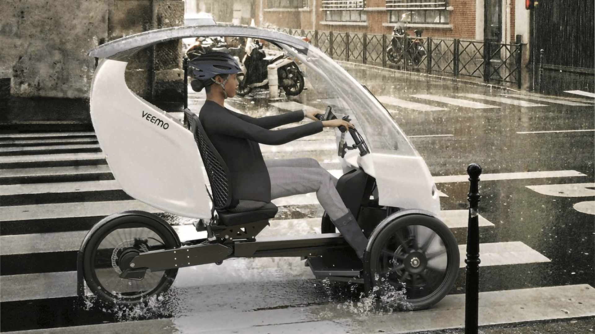 Envodrive cria triciclo elétrico peculiar com cabine de materiais reciclados e autonomia de até 66 km