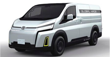 Próxima geração da Toyota HiAce, prevista para 2025, promete ser totalmente elétrica e com capacidade de carga de até 1200 quilos