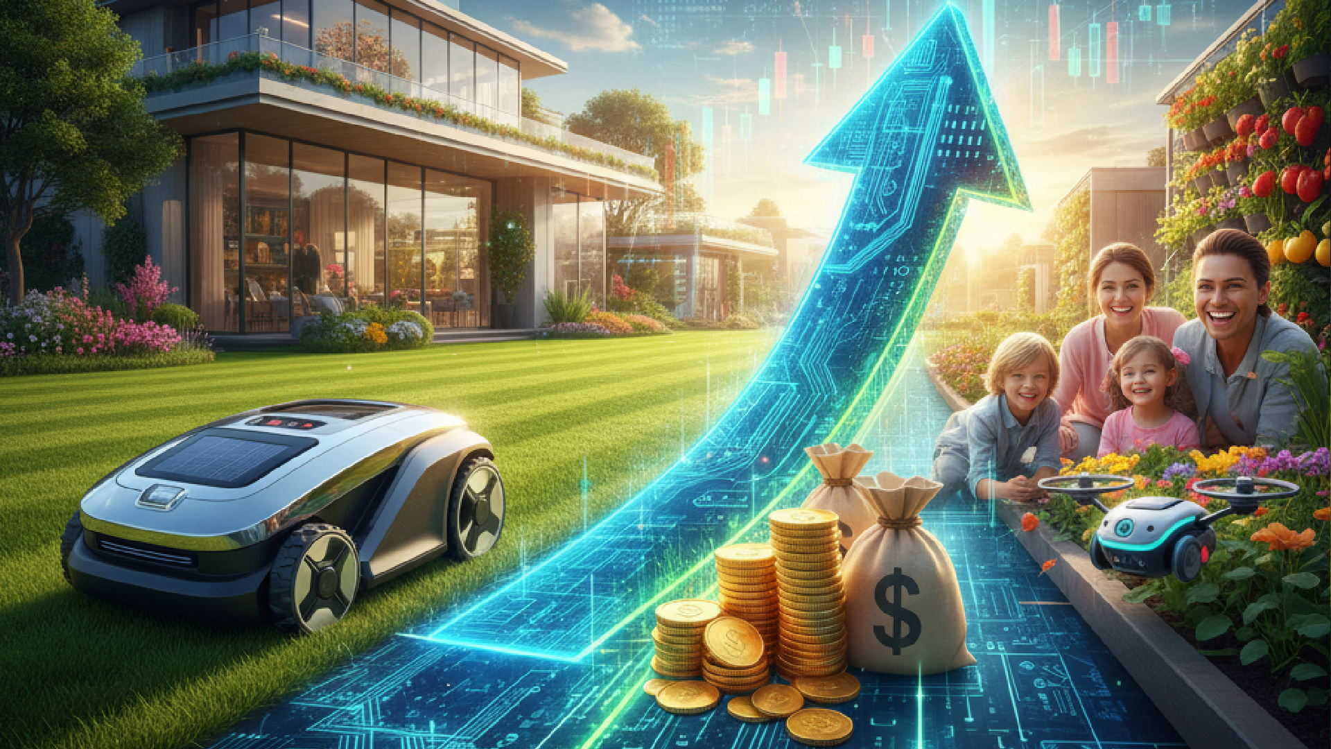 Imagem ilustrativa sobre Brinquedo caro ou investimento? A matemática real por trás dos robôs jardineiros