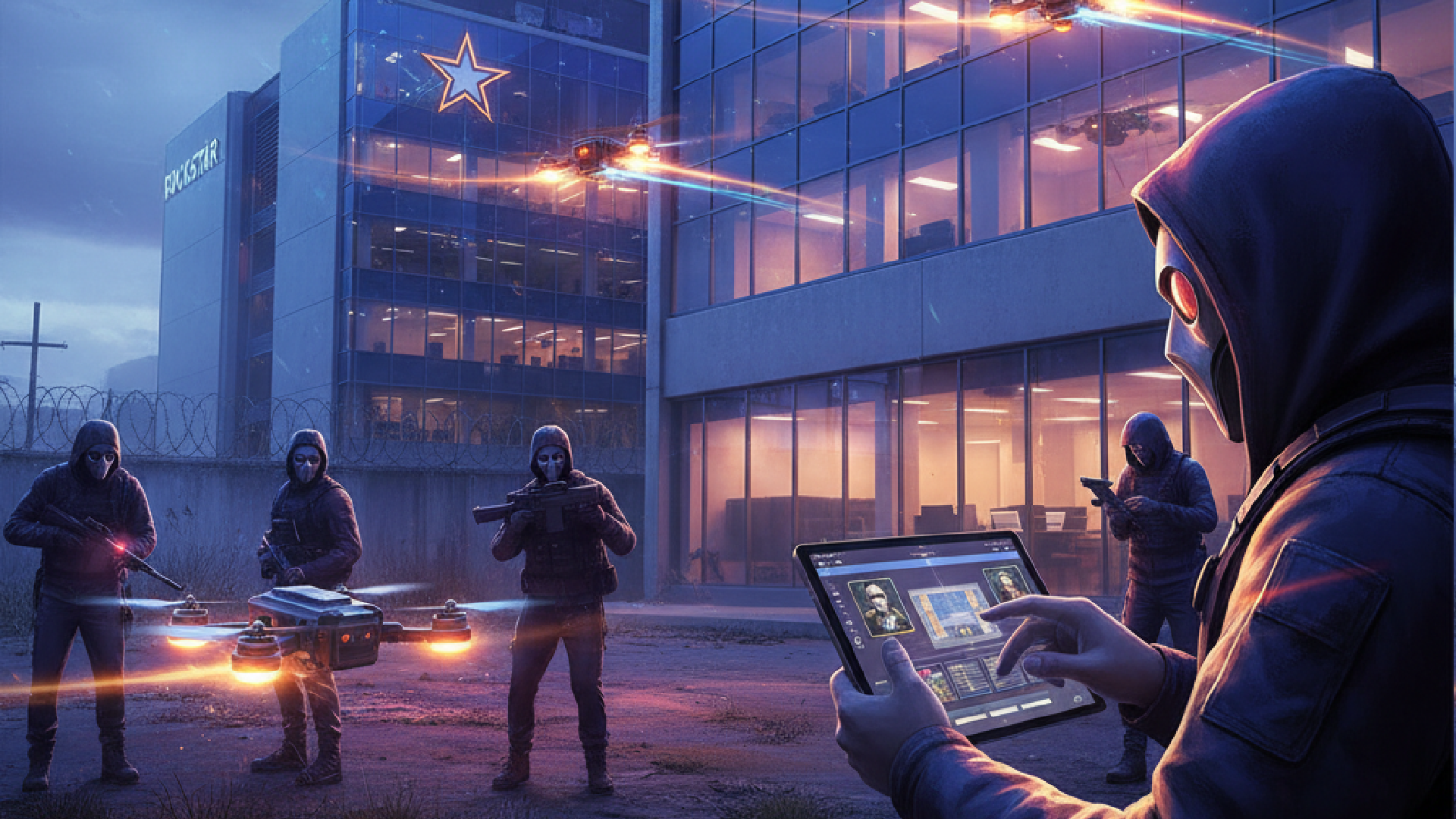 Imagem ilustrativa sobre GTA 6: Fãs usam drones e identidades falsas para invadir a Rockstar