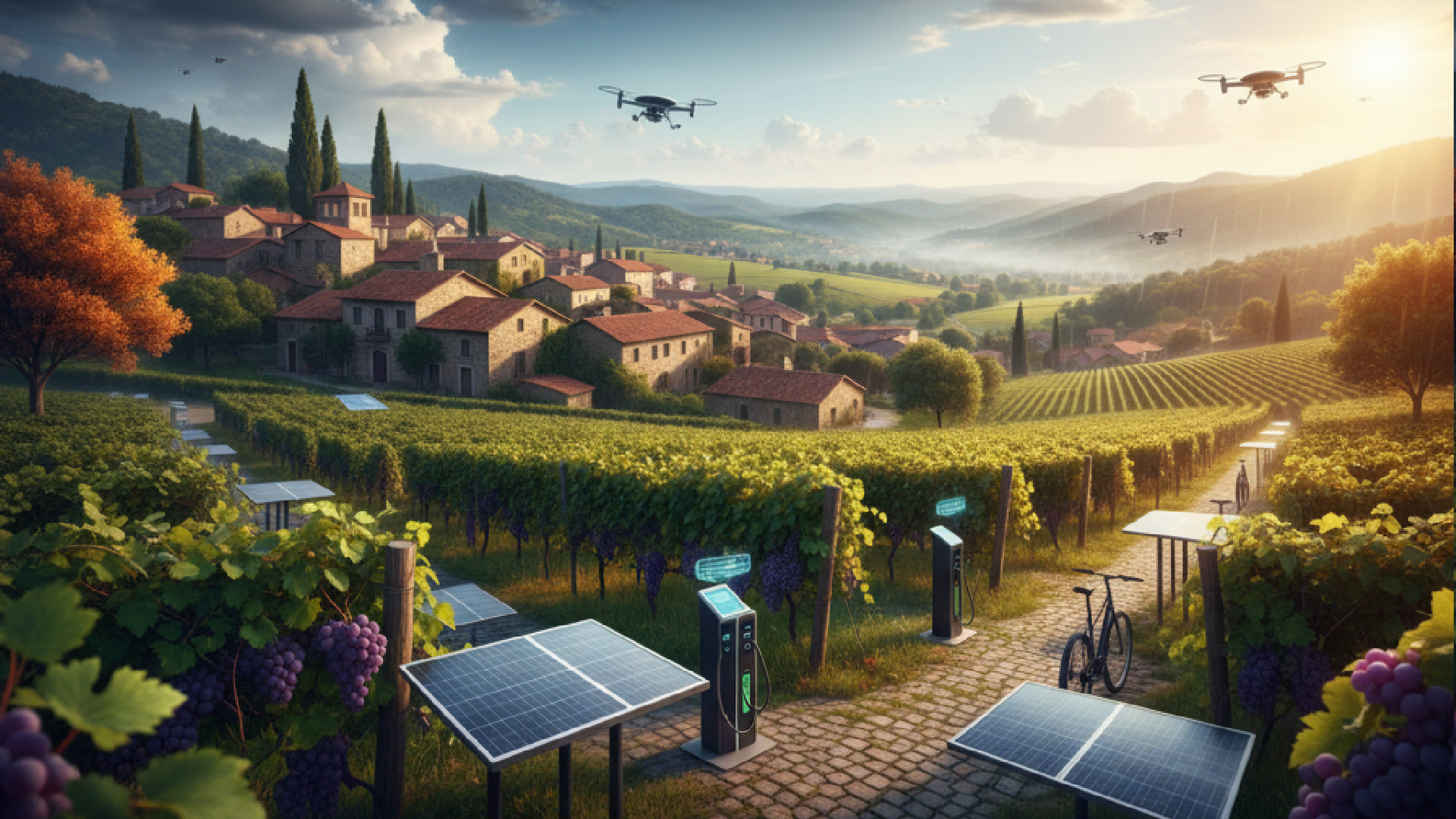 Imagem ilustrativa sobre Infraestrutura inteligente e clima europeu integram o cotidiano do Vale dos Vinhedos