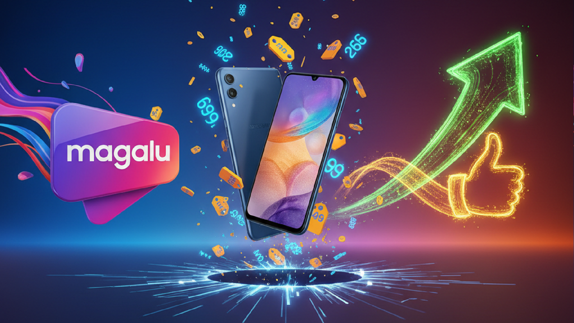 Imagem ilustrativa sobre Magalu joga preço de Galaxy A56 no chão; celular da Samsung que vale a pena