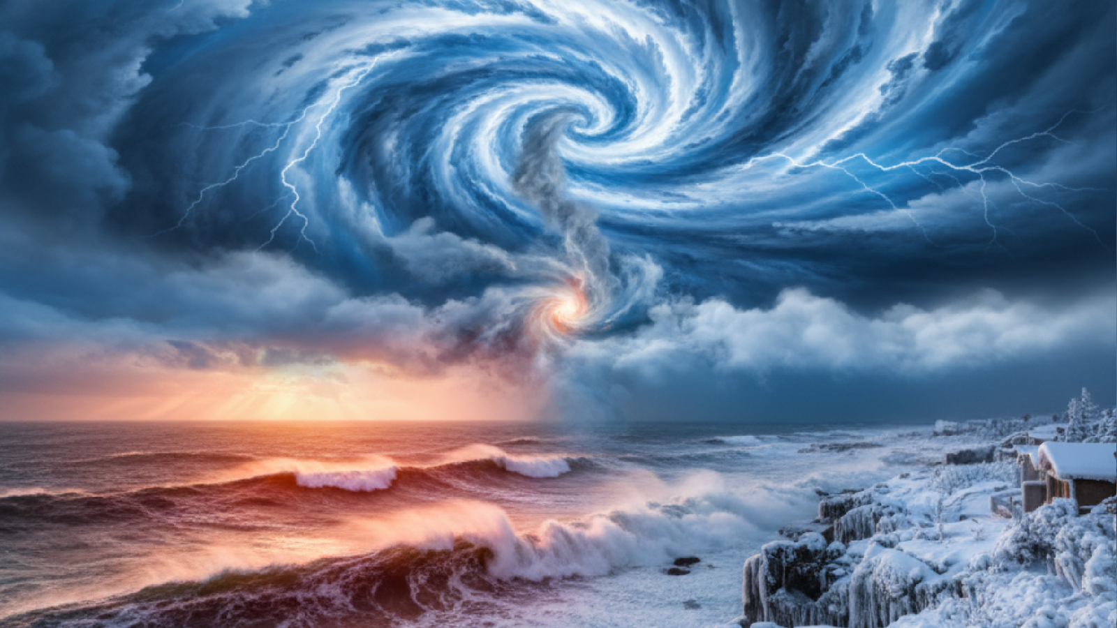 Imagem ilustrativa sobre Como o vórtice polar e um oceano mais quente intensificaram a grande tempestade de inverno que ating