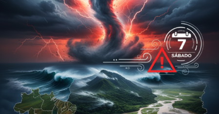 Inmet mantém alerta vermelho: fenômeno climático intenso atinge 3 estados até sábado (7)