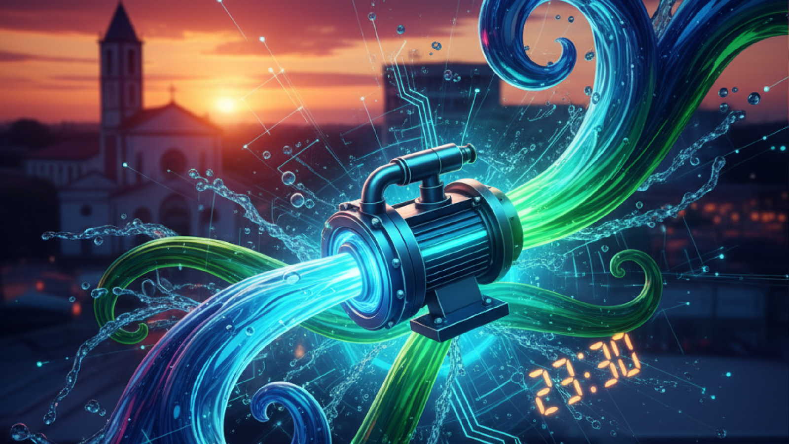 Imagem ilustrativa sobre Nova bomba está a caminho e água deve voltar por volta das 23h30 em Fátima do Sul - Fátima em Dia